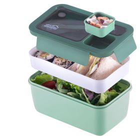 Green Bento box Premium Bento Lunch Box with Compartments for Portion Control and On The Go Dining Adult lunch box Durable and Stylish Solution 40 oun