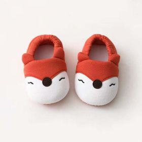 Baby Cartoon Animal Embroidered Graphic Cotton Filling Design Warm Toddle Shoes (Size/Age: Insole Length 12.00 cm, Color: Red)