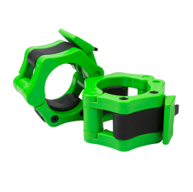 IFAST OLYMPIC BARBELL CLAMP PAIR (Color: Green)