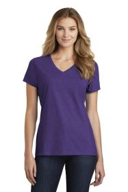 Port & Company Ladies Fan Favorite Blend V-Neck Tee LPC455V (Color: Team Purple Heather, size: M)