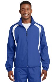 Sport-Tek Colorblock Raglan Jacket JST60 (Color: True Royal/ White, size: 3XL)