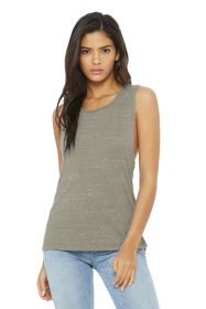 BELLA+CANVAS Women's Flowy Scoop Muscle Tank BC8803 (Color: Stone Marble, size: S)