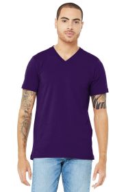 BELLA+CANVAS Unisex Jersey Short Sleeve V-Neck Tee BC3005 (Color: Team Purple, size: XS)