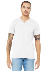 BELLA+CANVAS Unisex Jersey Short Sleeve V-Neck Tee BC3005 (Color: White, size: S)