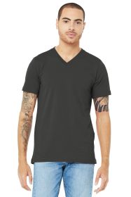 BELLA+CANVAS Unisex Jersey Short Sleeve V-Neck Tee BC3005 (Color: Asphalt, size: XS)