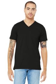 BELLA+CANVAS Unisex Jersey Short Sleeve V-Neck Tee BC3005 (Color: Black, size: XS)