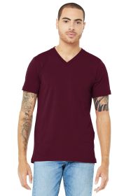 BELLA+CANVAS Unisex Jersey Short Sleeve V-Neck Tee BC3005 (Color: Maroon, size: 3XL)