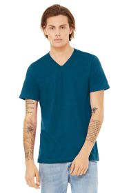 BELLA+CANVAS Unisex Jersey Short Sleeve V-Neck Tee BC3005 (Color: Deep Teal, size: 3XL)