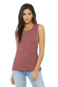 BELLA+CANVAS Women's Flowy Scoop Muscle Tank BC8803 (Color: Mauve Marble, size: XL)