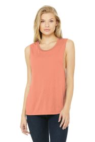 BELLA+CANVAS Women's Flowy Scoop Muscle Tank BC8803 (Color: Sunset, size: S)