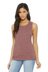 BELLA+CANVAS Women's Flowy Scoop Muscle Tank BC8803 (Color: Mauve Slub, size: M)