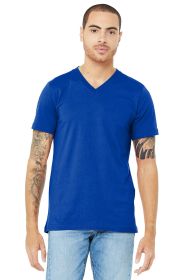 BELLA+CANVAS Unisex Jersey Short Sleeve V-Neck Tee BC3005 (Color: True Royal, size: XS)