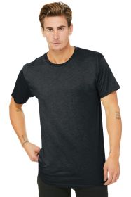 BELLA+CANVAS Men's Long Body Urban Tee BC3006 (Color: Dark Grey Heather, size: S)