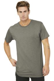 BELLA+CANVAS Men's Long Body Urban Tee BC3006 (Color: Heather Stone, size: S)